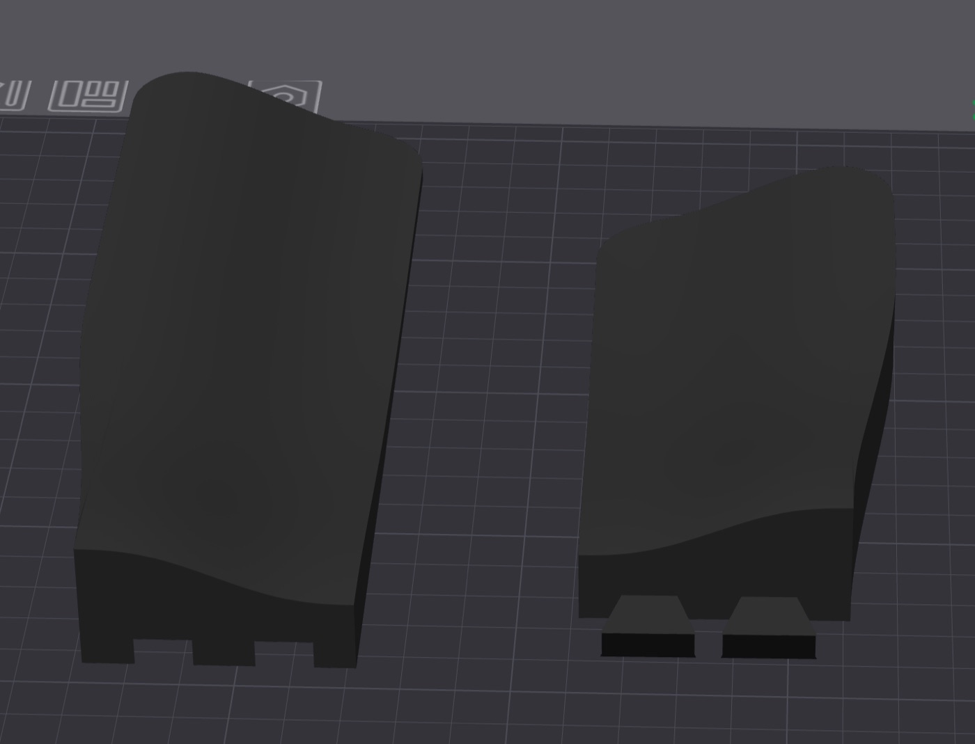 Split STL render with fused connector